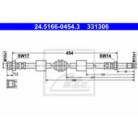 ATE 24.5166-0454.3 Bremsschlauch