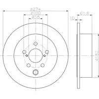 TEXTAR 92262003 Bremsscheiben 2 Stück SUBARU