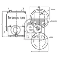 FEBI BILSTEIN 45099 Luftfederbalg für DAF