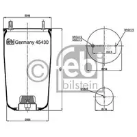 Federbalg Luftfederung Febi Bilstein 45430 für Bpw
