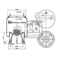 Federbalg Luftfederung Febi Bilstein 45995 für Saf für Krone
