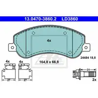 ATE 13.0470-3860.2 Ceramic Belagsatz