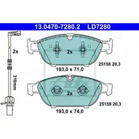 ATE 13.0470-7280.2 Ceramic Belagsatz