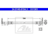 ATE 24.5140-0194.3 Bremsschlauch