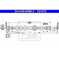 ATE 24.5140-0396.3 Bremsschlauch