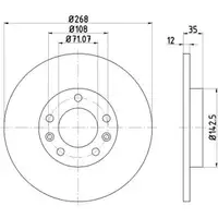 TEXTAR 92268003 Bremsscheiben 2 Stück PEUGEOT