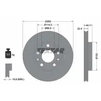 TEXTAR 92272603 Bremsscheiben 2 Stück vorne für DACIA