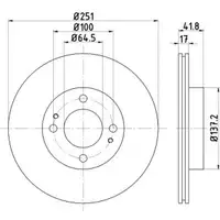 TEXTAR 92278003 Bremsscheiben 2 Stück vorne für MITSUBISHI