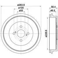 TEXTAR 94040900 Bremstrommeln 2 Stück hinten TOYOTA