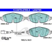 ATE Bremsenset Scheiben Ø312 belüftet Beläge Ceramic vorn Audi VW Skoda Seat