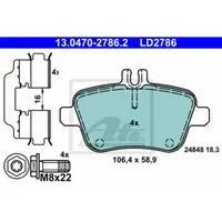 ATE 13.0470-2786.2 Ceramic Belagsatz