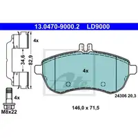 ATE 13.0470-9000.2 Ceramic Belagsatz