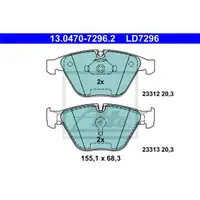ATE Bremsenset Scheiben Ø324 belüftet Beläge Ceramic WK vorn BMW 5er E60 E61 6er