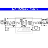 ATE 24.5118-0688.3 Bremsschlauch