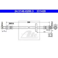ATE 24.5148-0280.3 Bremsschlauch