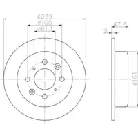 TEXTAR 92077903 Bremsscheiben 2 Stück hinten HONDA