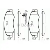 BOSCH 0 986 494 499 Bremsbelagsatz, Scheibenbremse