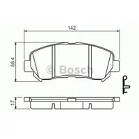 BOSCH 0 986 494 501 Bremsbelagsatz, Scheibenbremse