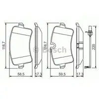 Bremsbelagsatz Scheibenbremse Bosch 0 986 494 488 für Audi für Porsche für VW