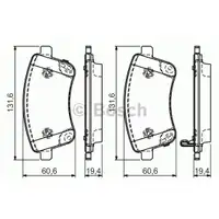 BOSCH 0 986 494 552 Bremsbelagsatz, Scheibenbremse