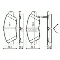 BOSCH 0 986 494 562 Bremsbelagsatz, Scheibenbremse