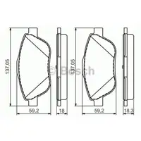 BOSCH 0 986 494 564 Bremsbelagsatz, Scheibenbremse