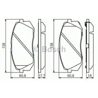 Bremsbelagsatz Scheibenbremse Bosch 0 986 494 559 für Hyundai für Kia
