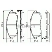 BOSCH 0 986 494 572 Bremsbelagsatz, Scheibenbremse