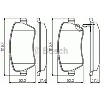 BOSCH 0 986 494 573 Bremsbelagsatz, Scheibenbremse