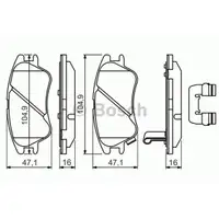 BOSCH 0 986 494 630 Bremsbelagsatz, Scheibenbremse