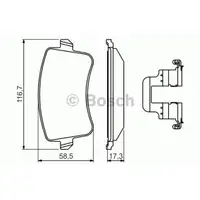 BOSCH 0 986 494 637 Bremsbelagsatz, Scheibenbremse