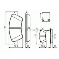 BOSCH 0 986 494 638 Bremsbelagsatz, Scheibenbremse