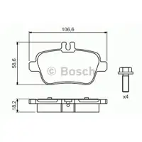 BOSCH 0 986 494 664 Bremsbelagsatz, Scheibenbremse