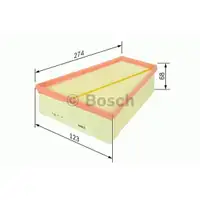 Luftfilter Bosch F 026 400 343 für Nissan für Renault für Dacia für Samsung