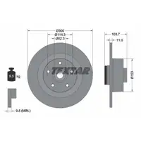 TEXTAR 92196103 Bremsscheiben 2 Stück hinten RENAULT