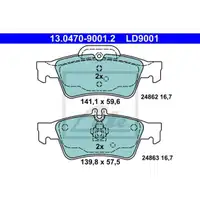 ATE 13.0470-9001.2 Ceramic Belagsatz