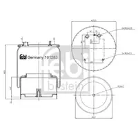 FEBI BILSTEIN 101283 Luftfederbalg für DAF