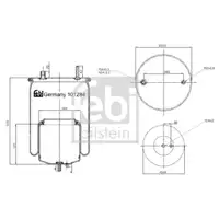 FEBI BILSTEIN 101284 Luftfederbalg für VOLVO