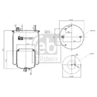 FEBI BILSTEIN 101307 Luftfederbalg für VOLVO