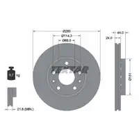 TEXTAR 92195505 Bremsscheiben 2 Stück vorne RENAULT