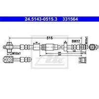 ATE 24.5143-0515.3 Bremsschlauch