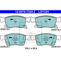 ATE 13.0470-7324.2 Ceramic Belagsatz