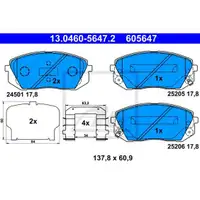 ATE 13.0460-5647.2 Belagsatz