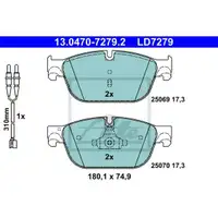 ATE 13.0470-7279.2 Ceramic Belagsatz