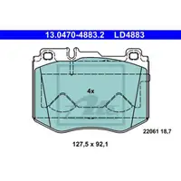 ATE 13.0470-4883.2 Ceramic Belagsatz