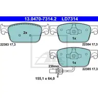 ATE Bremsenset Scheiben Ø314 belüftet Beläge Ceramic vorn Audi A4 A5 Sportback