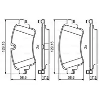 BOSCH 0 986 494 833 Bremsbelag