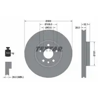 TEXTAR 92159205 Bremsscheiben 2 Stück vorne für VOLVO