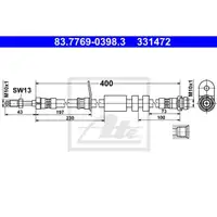 ATE 83.7769-0398.3 Bremsschlauch