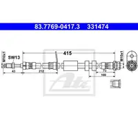 ATE 83.7769-0417.3 Bremsschlauch